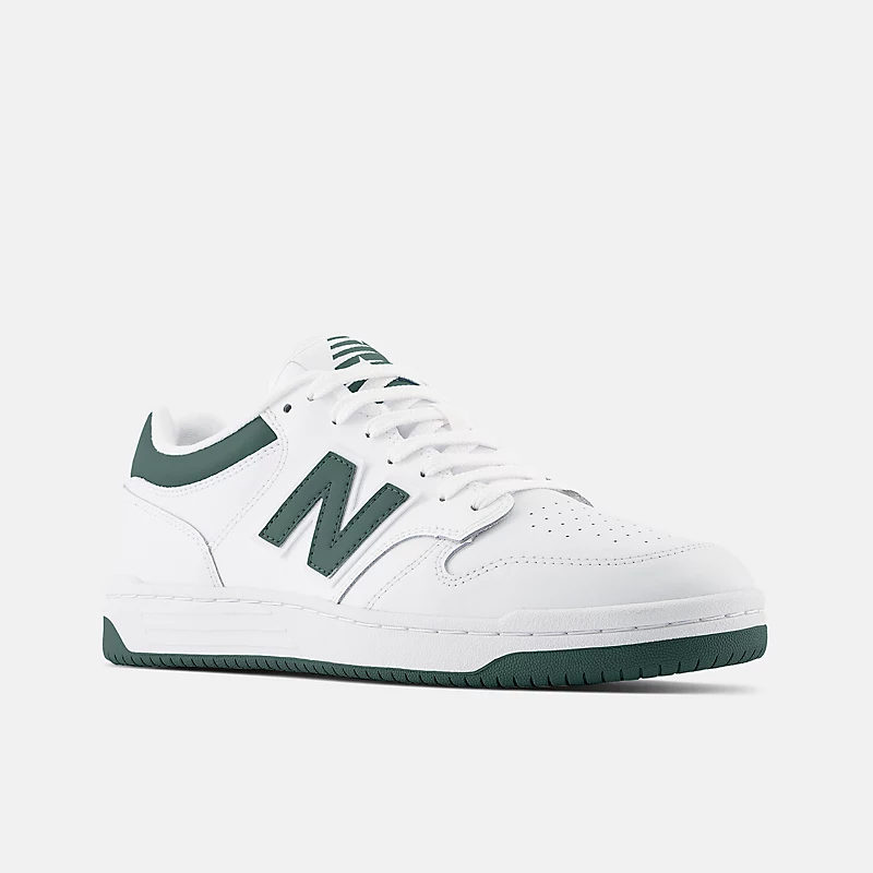 Unissex 480 - Branco com detalhes em Verde Nightwatch e Alumínio Claro