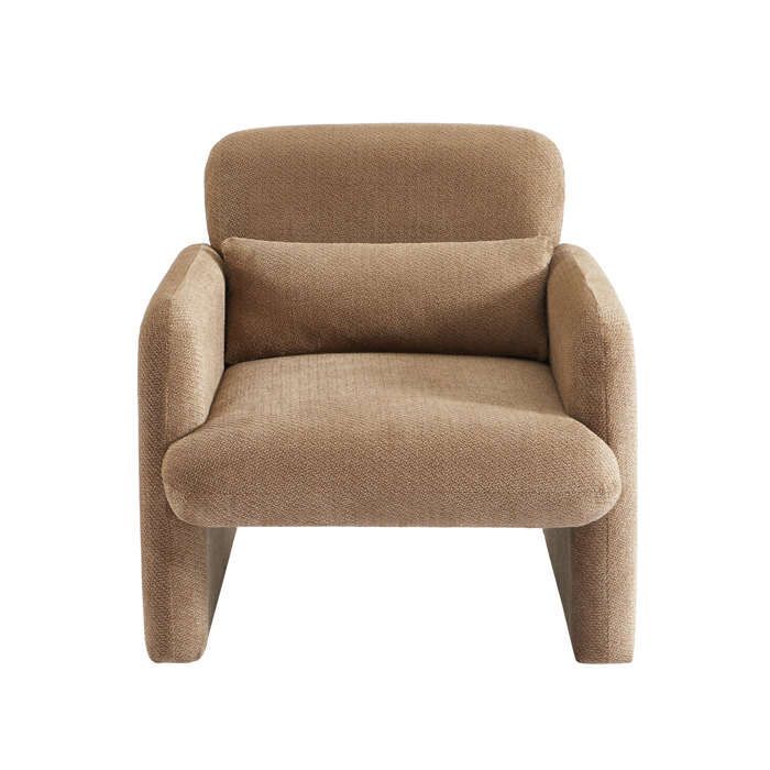 Sillón OMA en tela marrón