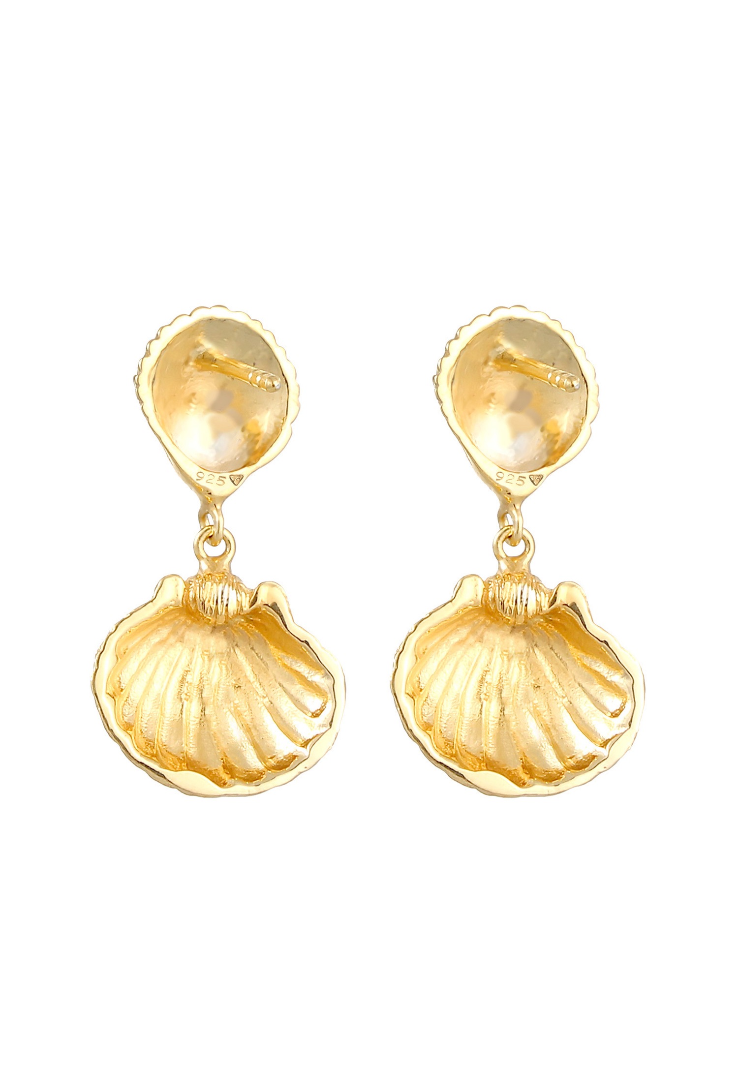 Elli Coquillage Coeur Plage Été Maritime Trend Boucles d'Oreilles Femme - (925/1000) Argent