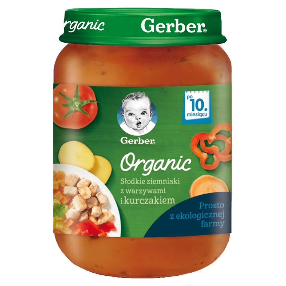 Gerber Organic Obiad Słodki Ziemniak i Kurczak Po 10 miesiącu