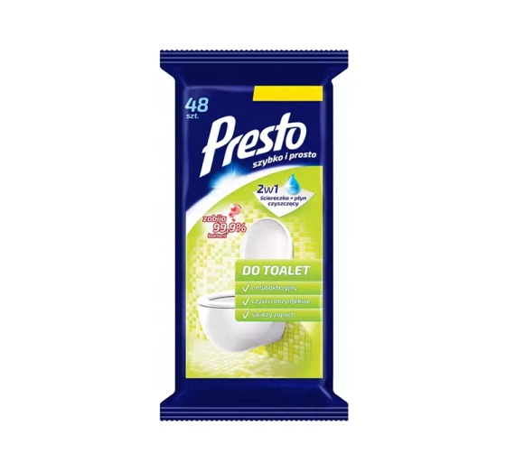 Presto nawilżane ściereczki do toalet 48 sztuk