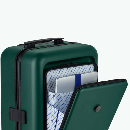 Cabaia Valise rigide 4 roues PVG Pochette Boulogne vert