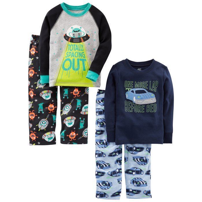 Simple Joys by Carters 6-delte pyjamassæt til babydrenge - lange ærmer, bomuldstop / polyesterbund