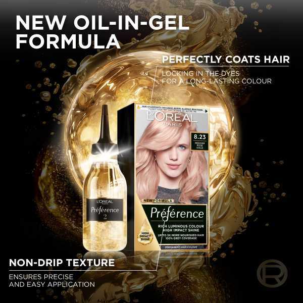 Preference 8.23 Roségold Hellblond Permanente Haarfarbe