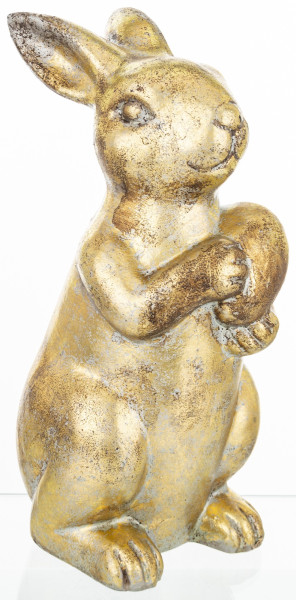 Dekoracja - złota figurka królika 30.5x13x15 cm