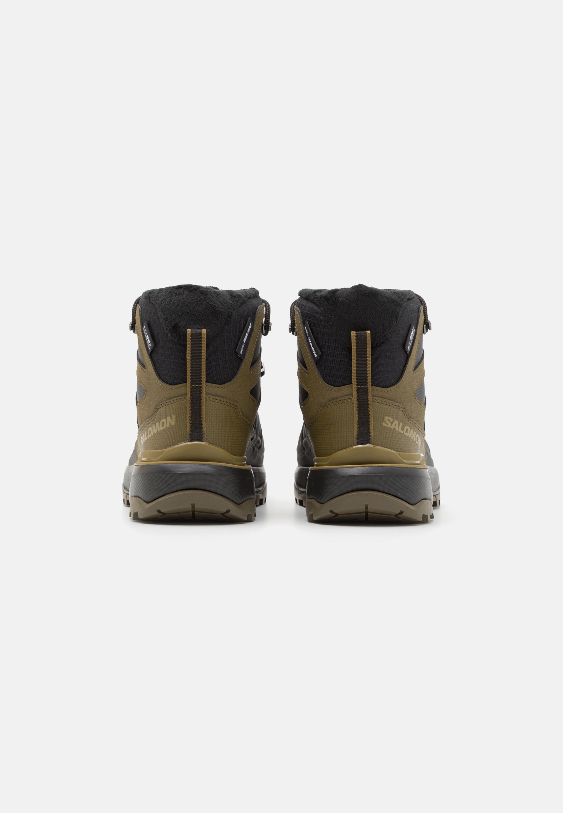Salomon X ULTRA SNOWPILOT WP - Stivali invernali - nero/verde oliva militare/verde oliva gotico
