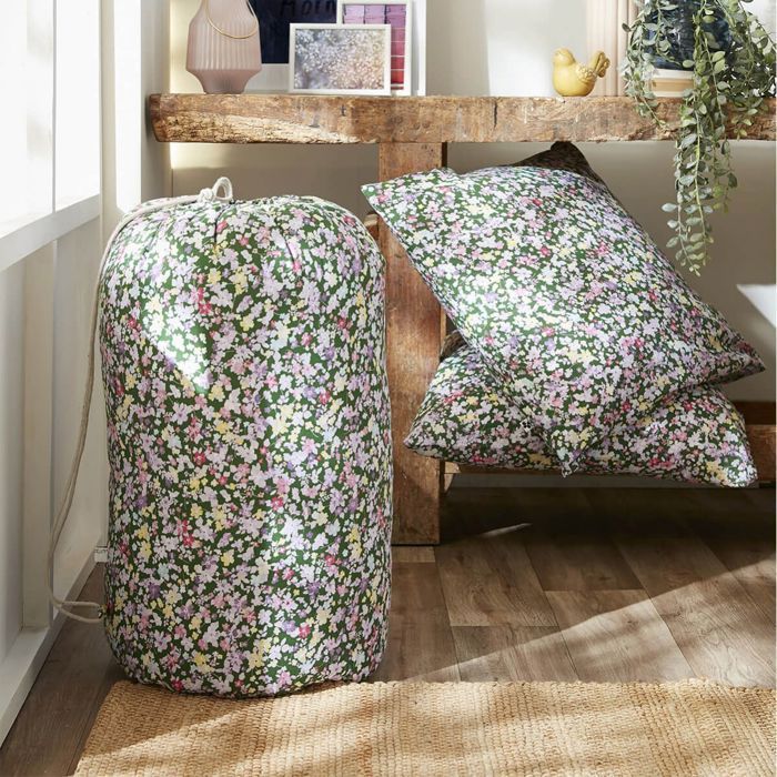 ISIA - Copripiumino con stampa floreale 260 x 240 cm + 2 federe 60 x 60 cm