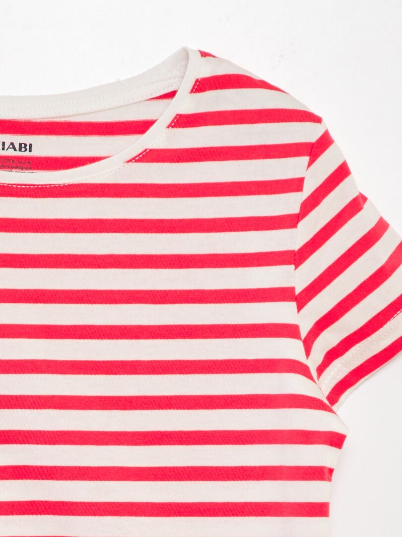 Camiseta con estampado marinero - ROSA