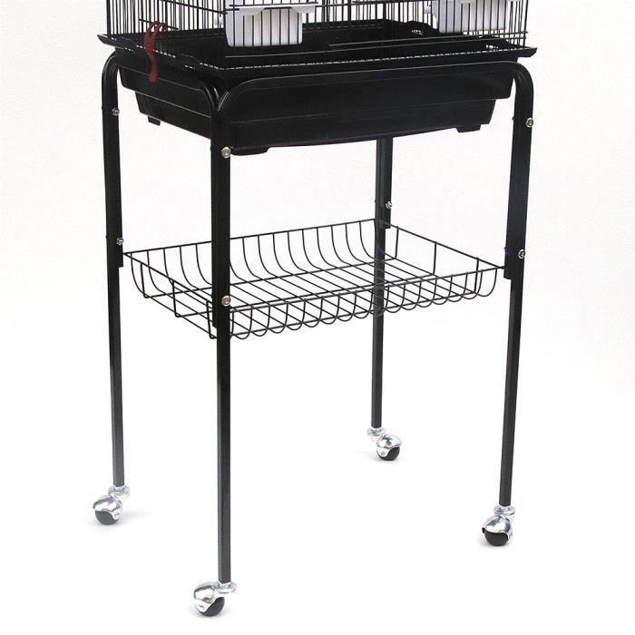 HEK Cage Oiseaux Volière Portable Solide sur Roulettes pour Perruches, Perroquets, Inséparables, Mandarins et Canaris