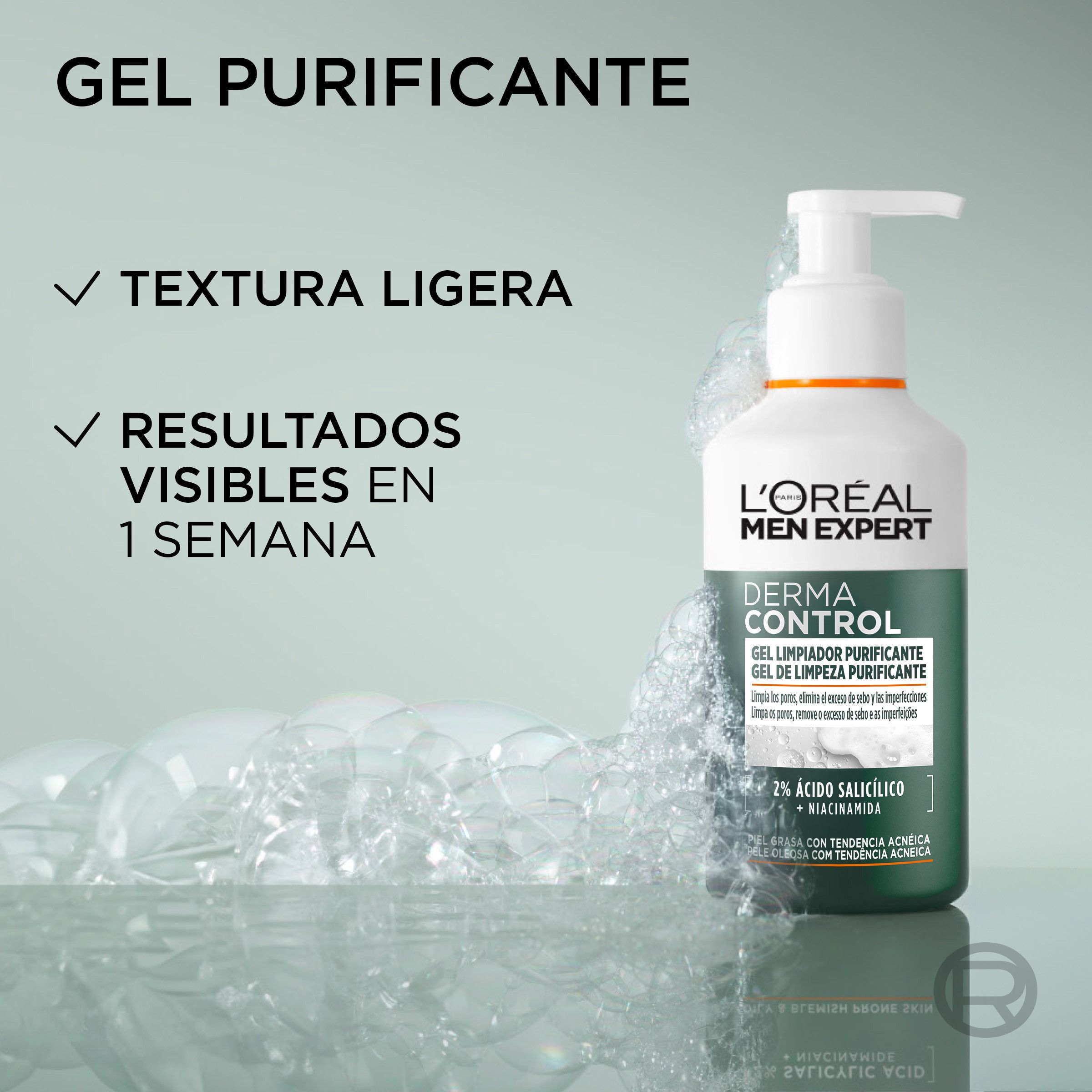 Men Expert Derma Control attīrošais tīrīšanas gels Sejas tīrīšana vīriešiem