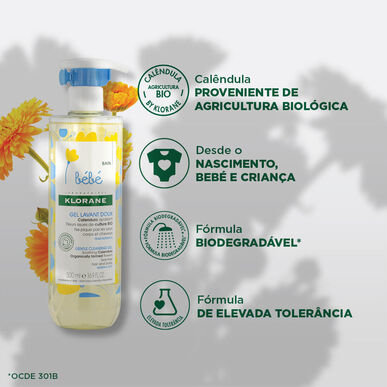 Klorane mild babyrensegel 500 ml 500 ml