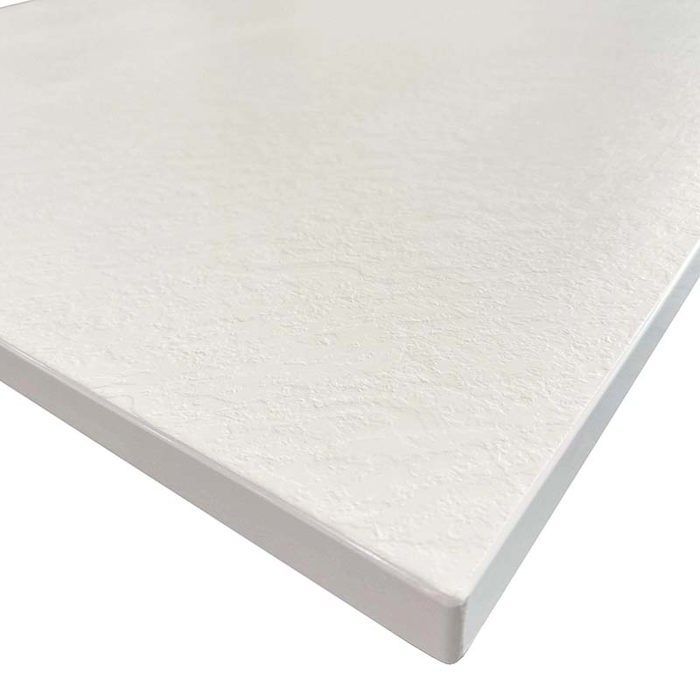 SMC glasvezel douchebak met steeneffect en geïntegreerde afvoer, 2,6 cm hoog, 70 x 140 cm, wit