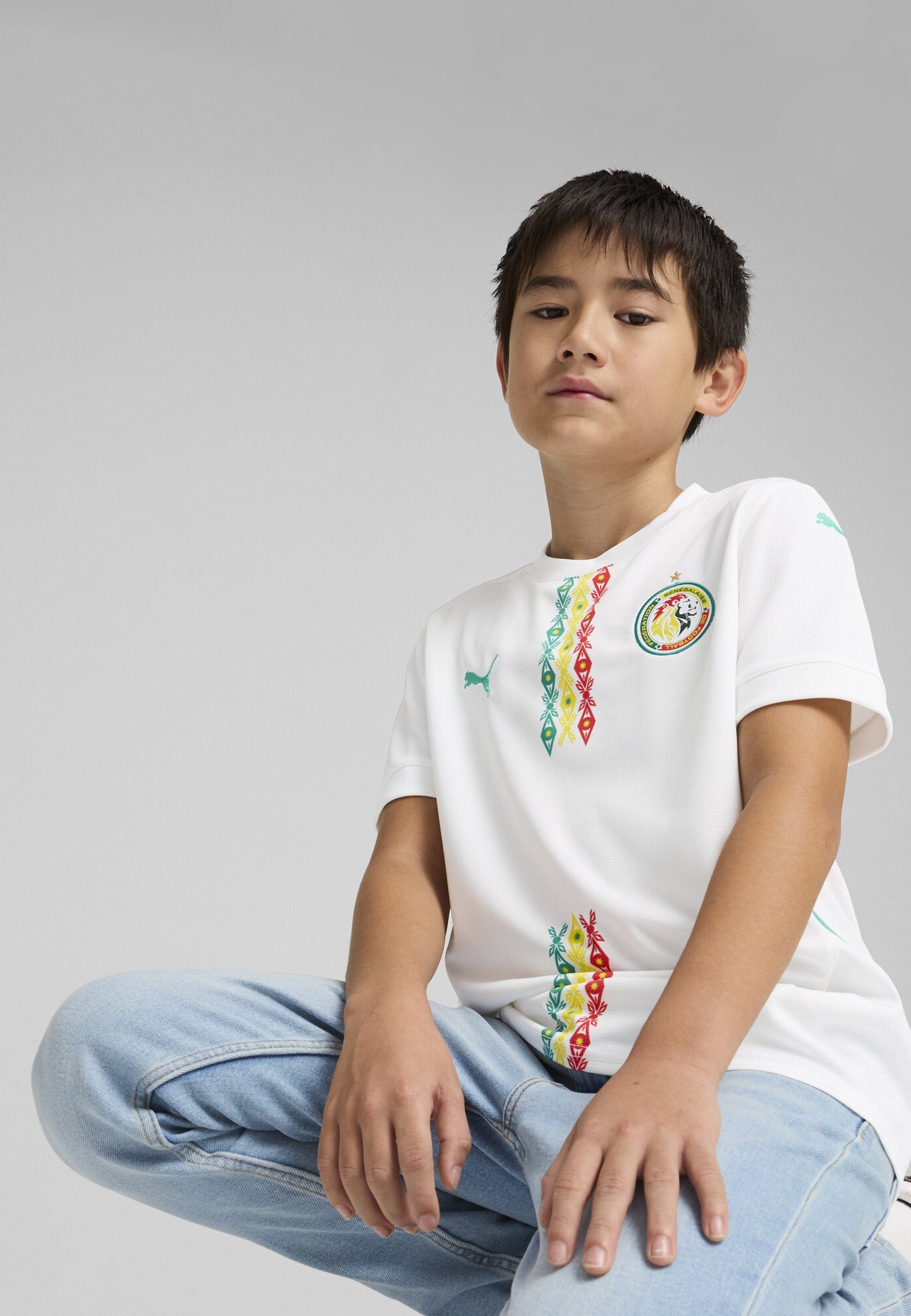 Puma SENEGAL 2025 - Sport T-shirt - wit-sportgroen