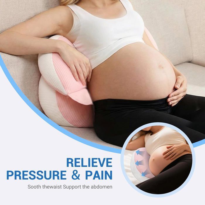 Pregnancy pillow for expectant mothers, memory foam pillow for side sleepers, Pink