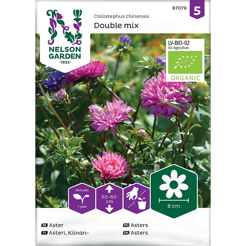 Nelson garden Frøaster Dobbeltblomstrende, mix4