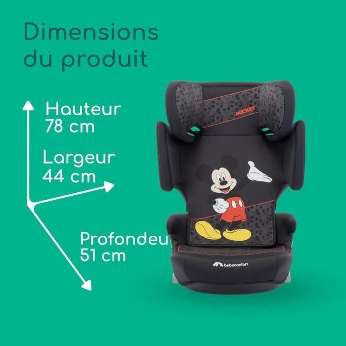 Silla de coche BEBECONFORT DISNEY© ROAD FIX i-Size Mickey, Isofix, Grupo 2/3, 3,5 a 10/12 años, 100-150 cm, 15-36 kg, Auténtica