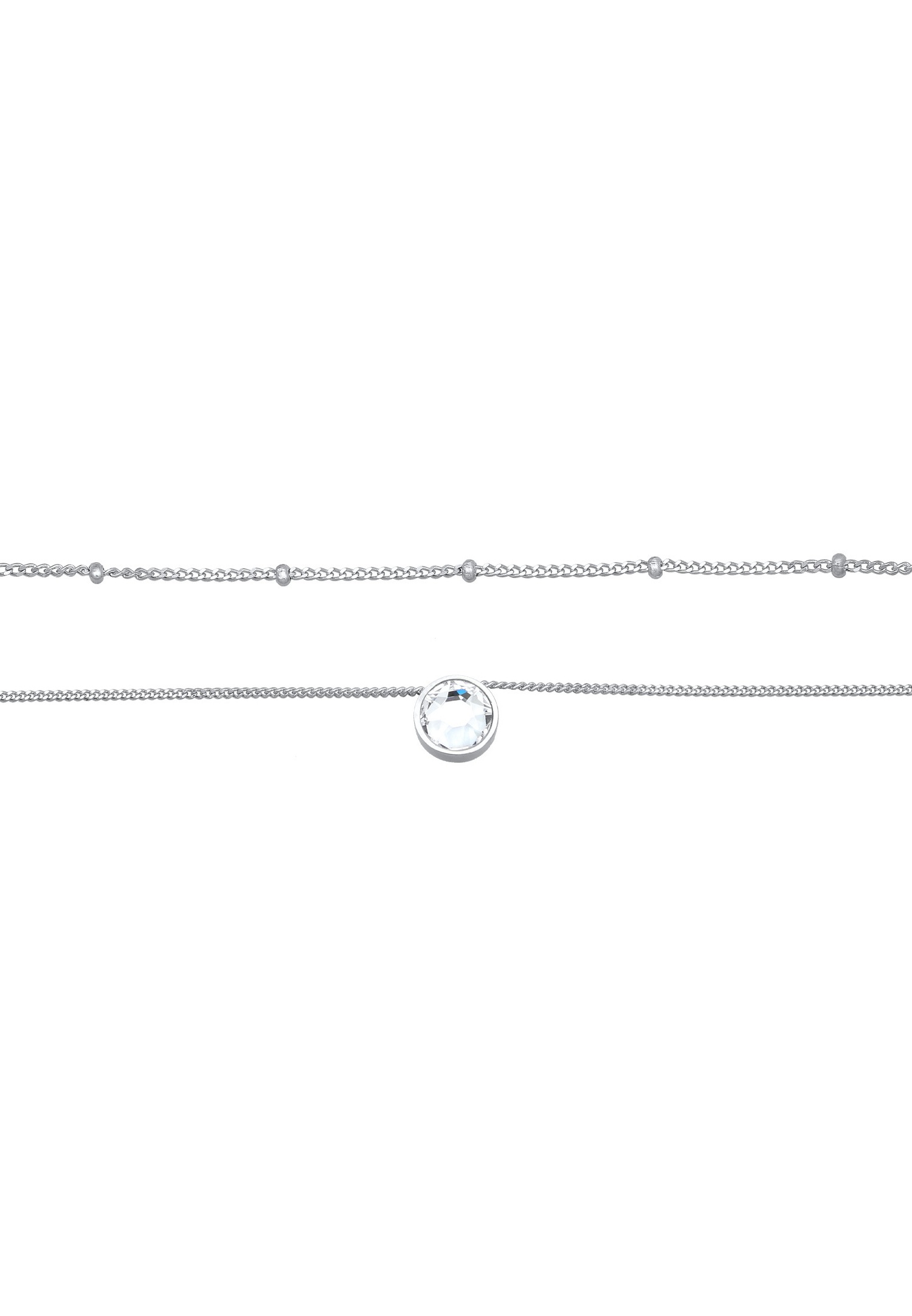 Elli Femmes choker couches boules avec cristal en argent sterling 925