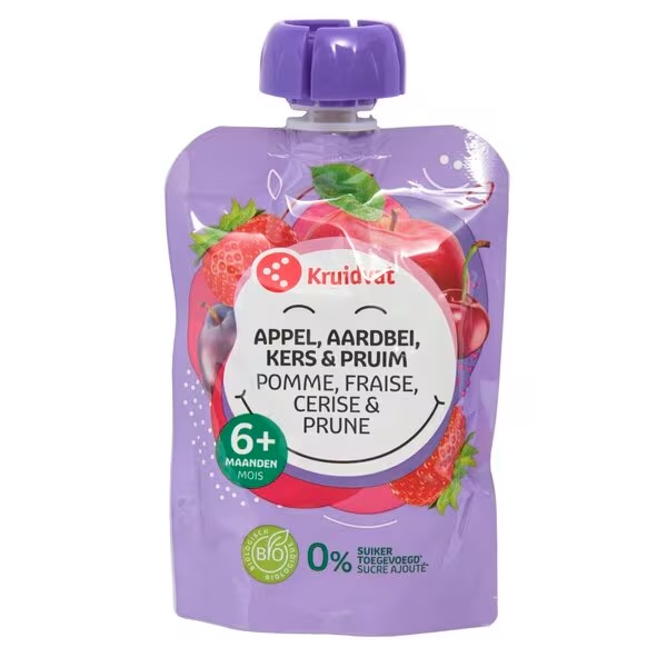 Kruidvat 6+M vrečka za stiskanje z bio gozdnimi sadeži<br>90g