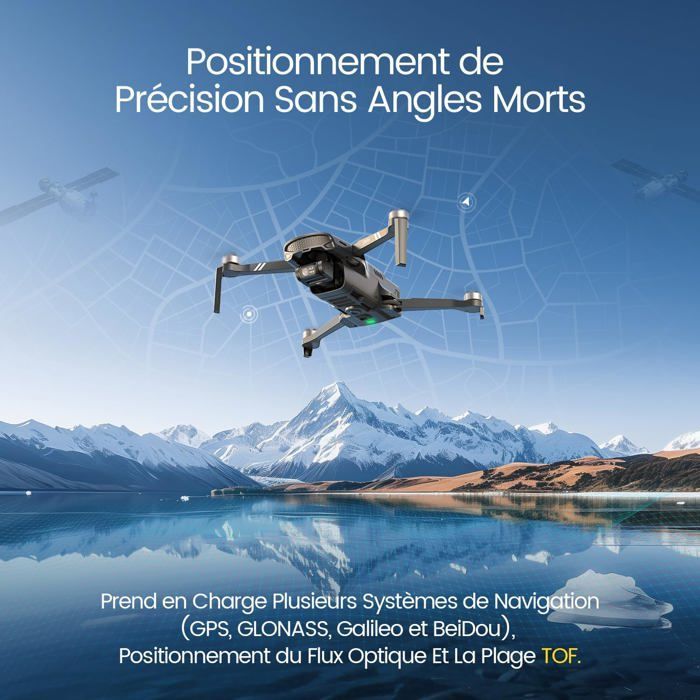 Holy Stone HS900 GPS Drone with 4K Camera, 3-Axis Gimbal, 249g Lightweight, 4K Video at 30fps, 48MP Photo, 6000 Meter Transmission Range