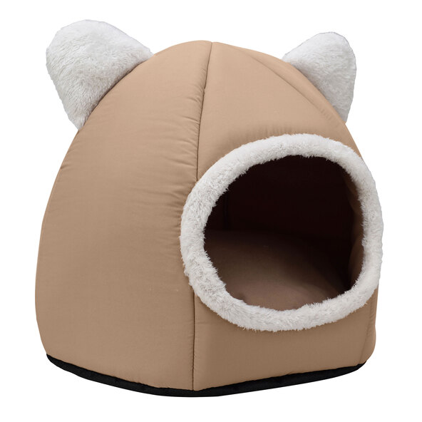 Kattenmand met oren, beige