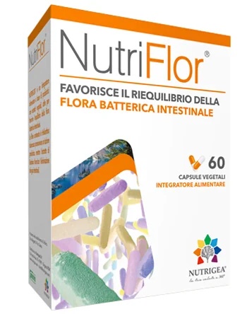 NUTRIGEA NutriFlor Symbiotisches Nahrungsergänzungsmittel, 60 Kapseln, für ein ausgeglichenes Darmmikrobiom