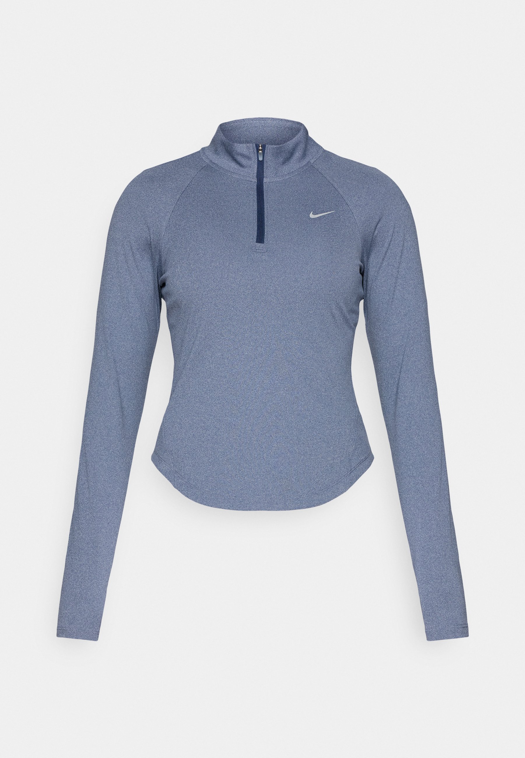 T-shirt à manches longues Nike Performance TEMPO - bleu marine nuit/gris chiné/argenté réfléchissant