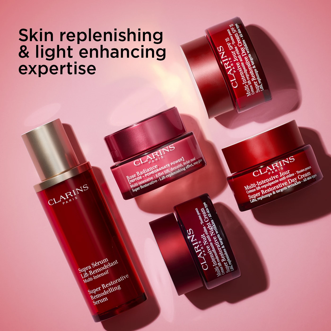 Clarins Rose Radiance Super Restorative arcápoló 50 ml