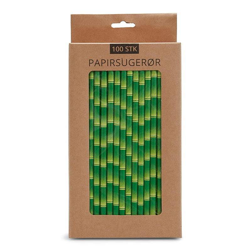 Pailles en papier naturel, paquet de 100