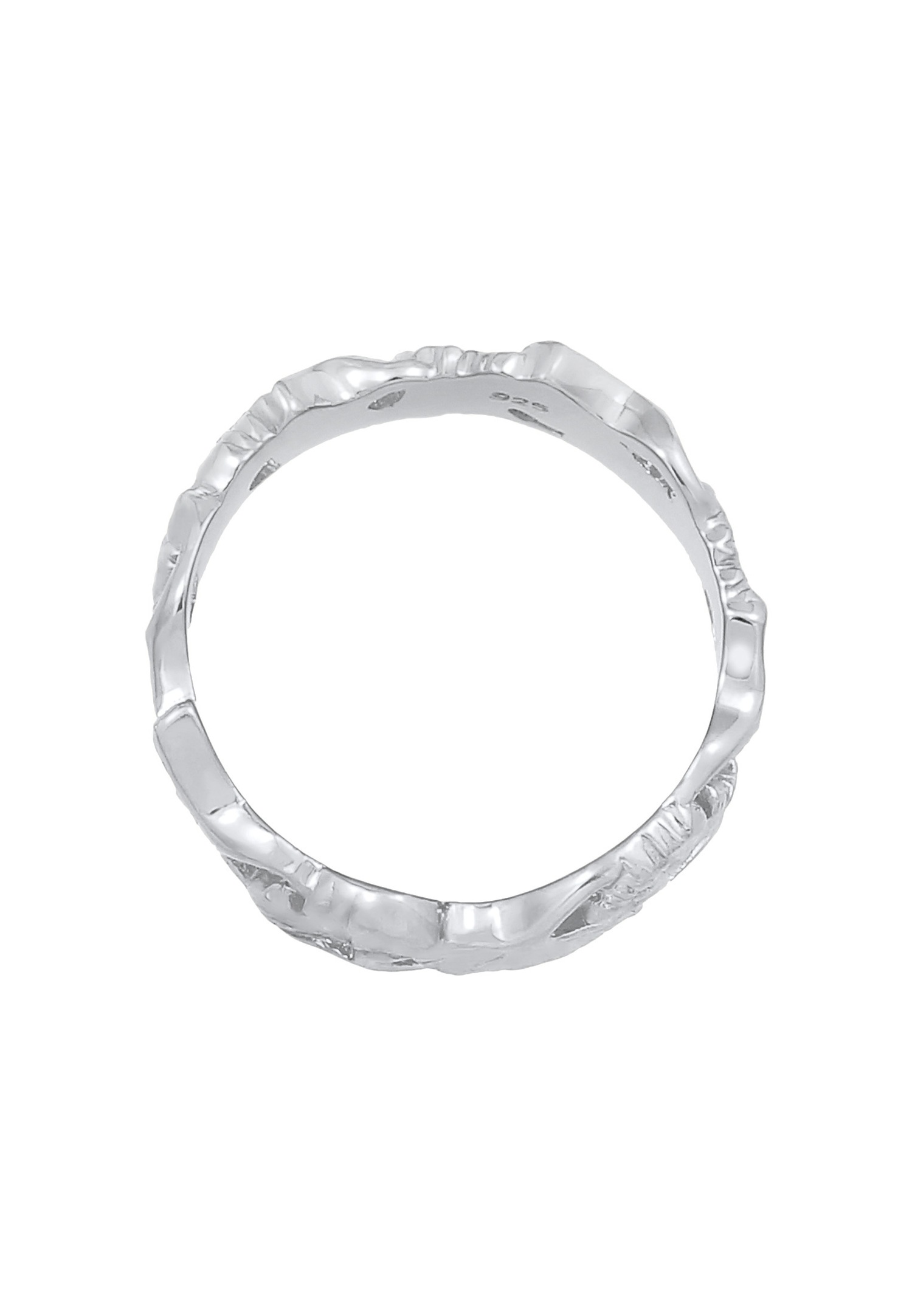 Elli Femmes Bande Ginkgo Feuille Tropicale Tendance Été en Argent Sterling 925 Plaqué Or