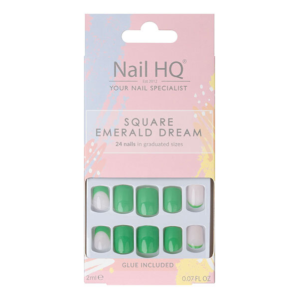 Ongles carrés émeraude de rêve Nail HQ