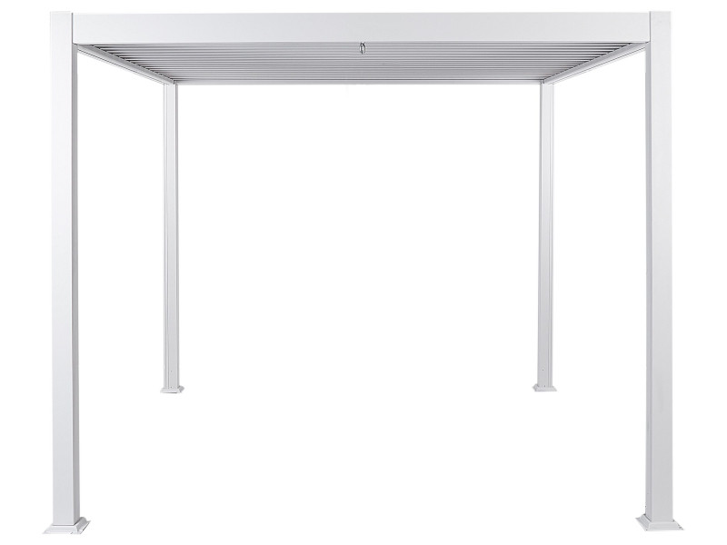 Pawilon ogrodowy altana 310 x 310 cm metalowy biały