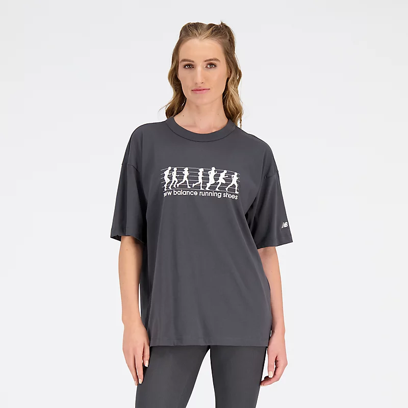 Damska koszulka sportowa z bawełny Remastered, oversize'owa - BLACKTOP