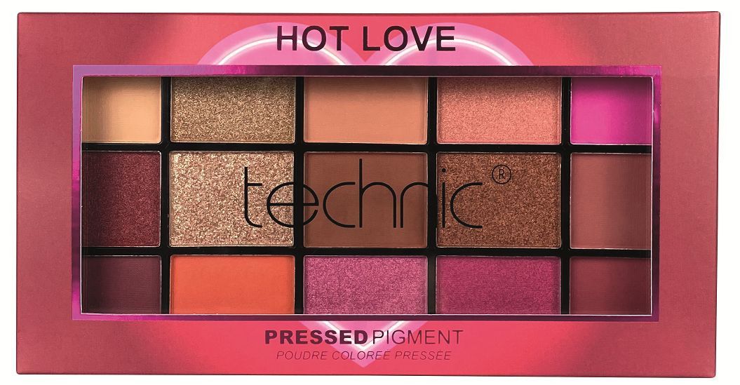 Paleta lisovaných pigmentov Hot Love Palety očných tieňov a líčenia