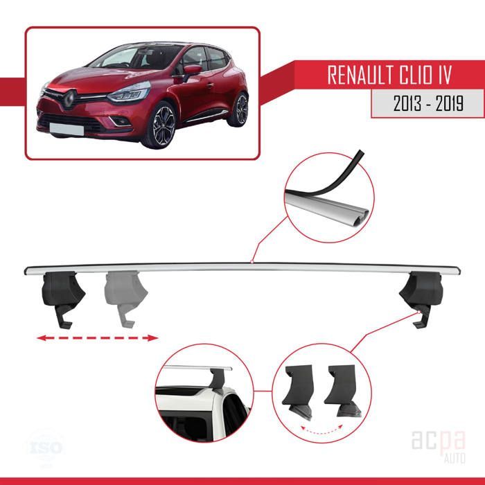 Barras de techo ACE-4 compatibles con Renault Clio IV 2013-2019 - Color gris