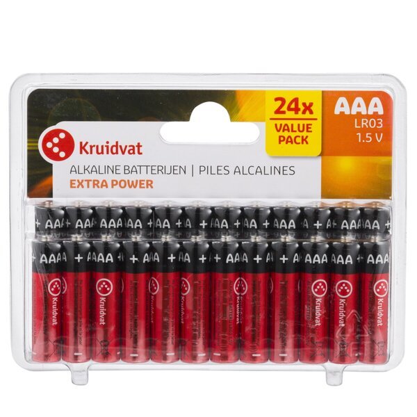 Kruidvat alkalne AAA baterije<br>24 kosov