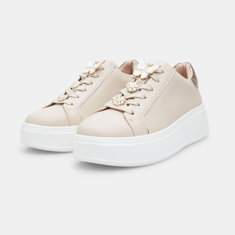 Damsneakers med 3 cm platåsula