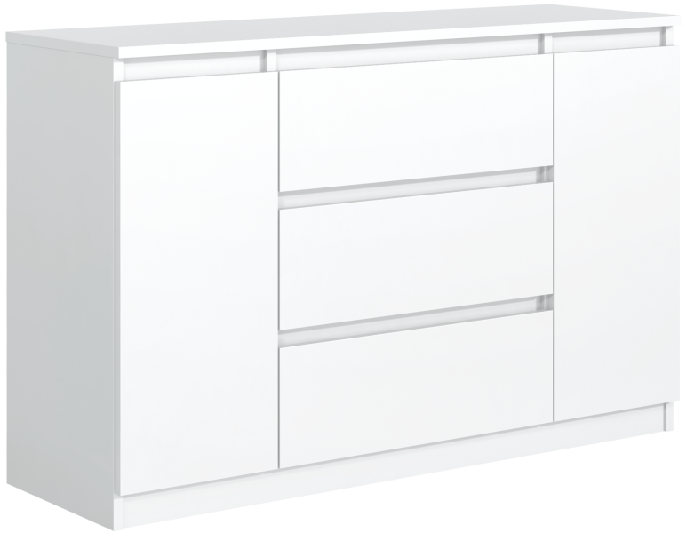 Komoda 2 drzwi 3 szuflady 140cm biała