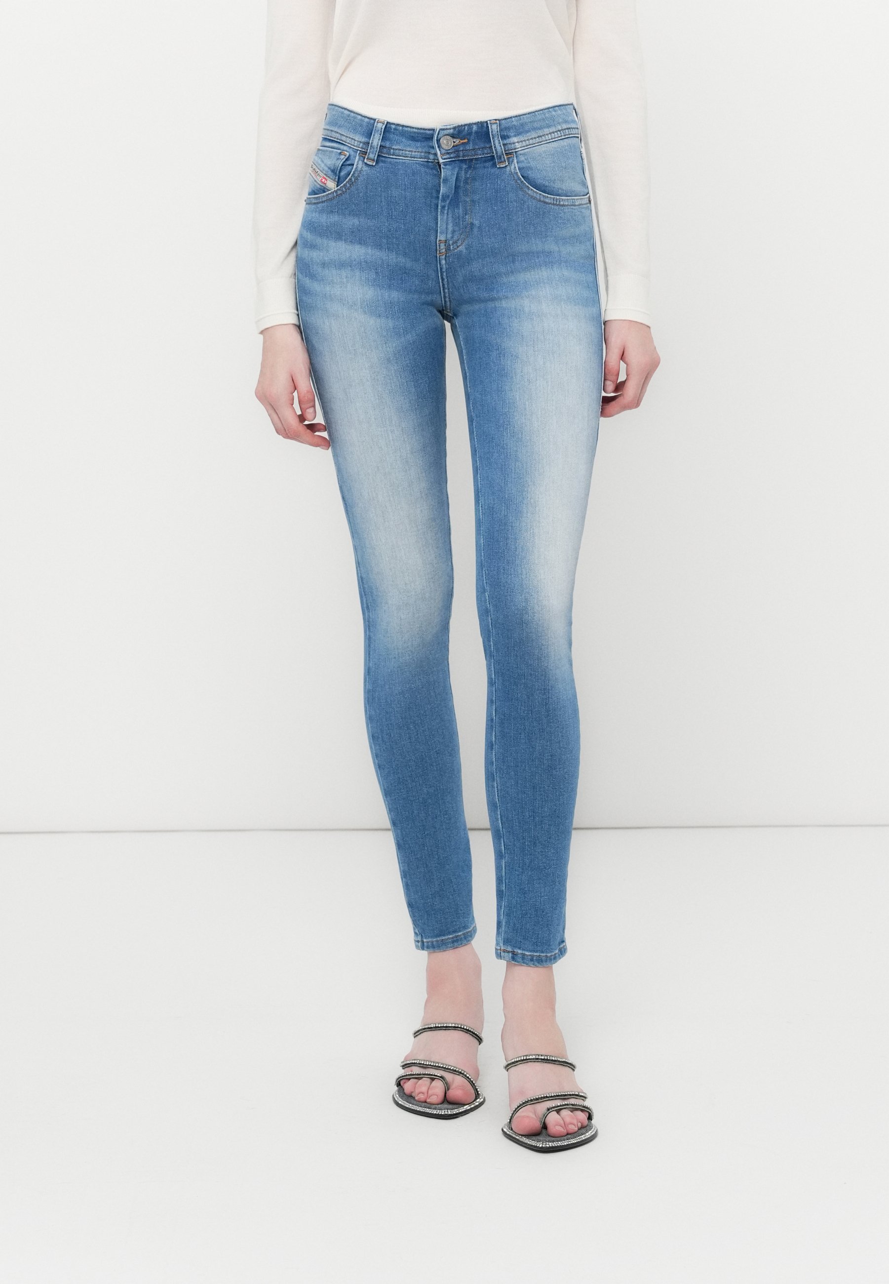 Diesel SLANDY - Skinny Fit jeans - blauw