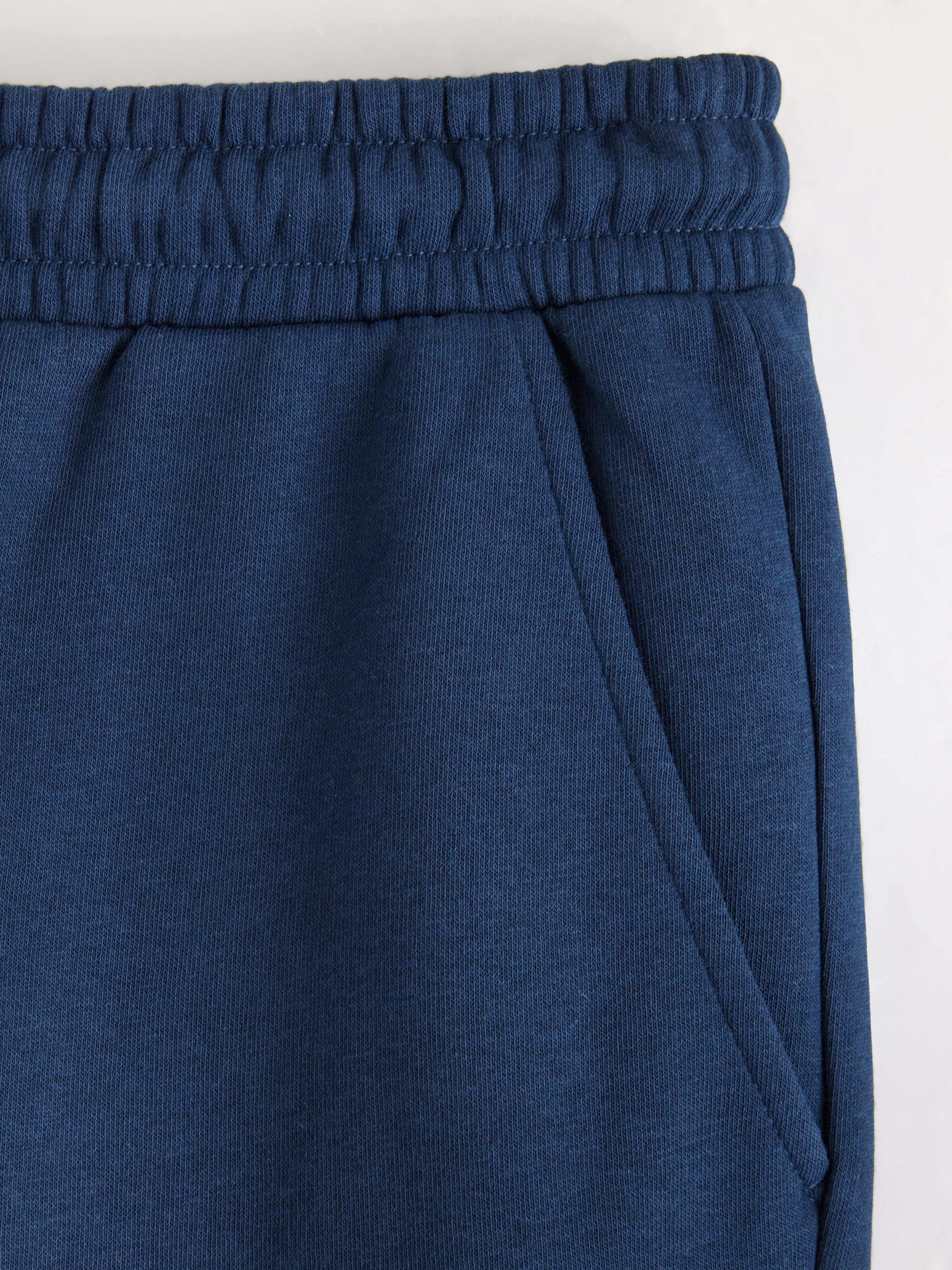 Short en jersey avec intérieur brossé bleu foncé