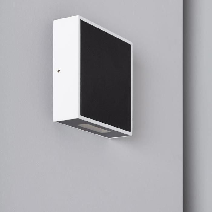 Roma 6W Schwarze Aluminium-LED-Außenwandleuchte, 3000K Warmweiß