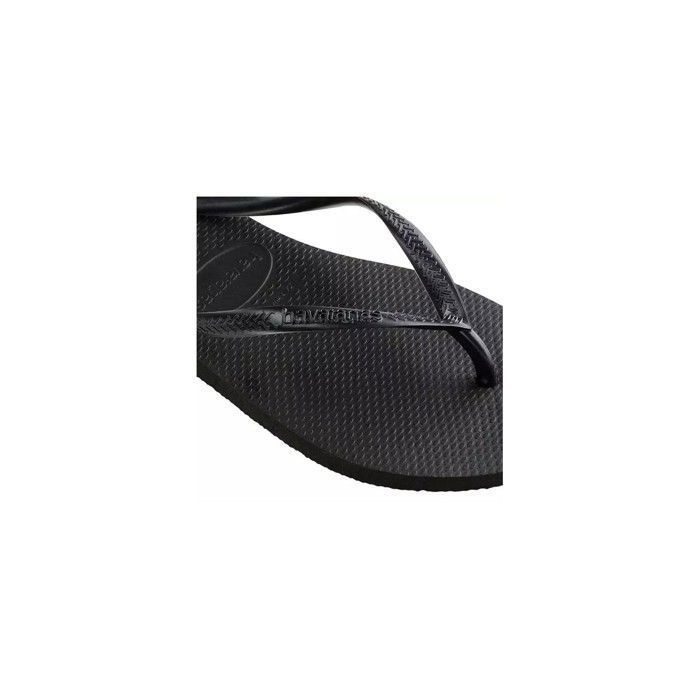 Tongs - Havaianas - H Slim - Noir - Semelle antidérapante - Logo en relief