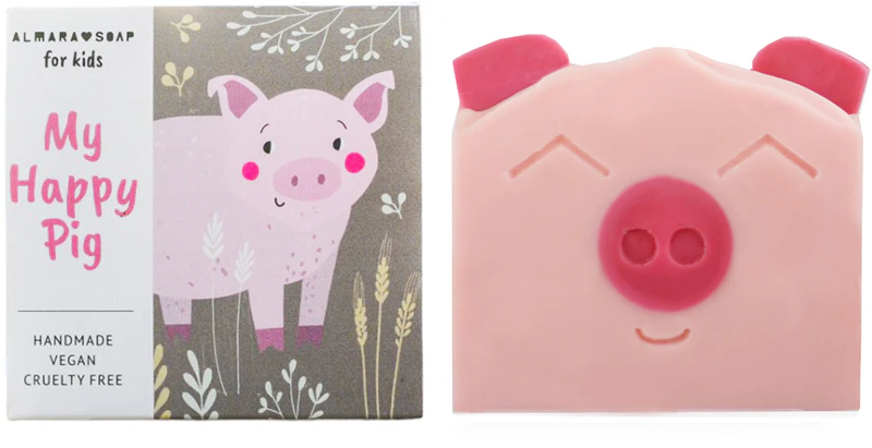 Ručne vyrobené mydlo Almara Soap My Happy Pig s vôňou hrušky