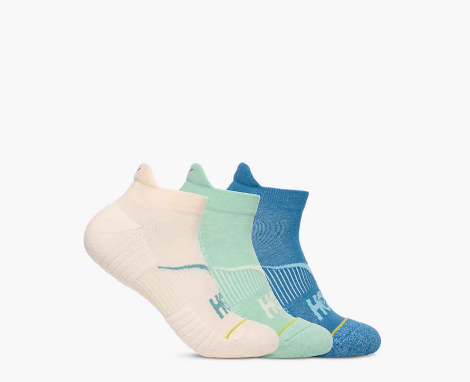 HOKA No-Show hardloopsokken 3-pack Birch / Jadeite / Foggy Night