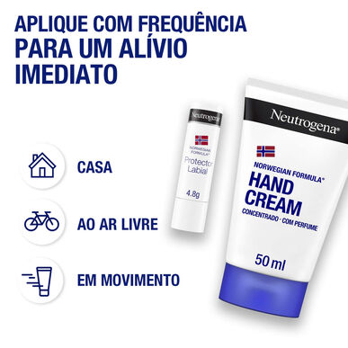 Neutrogena håndkrem og leppefuktighetsgivende stiftpakke 50 ml 50 ml