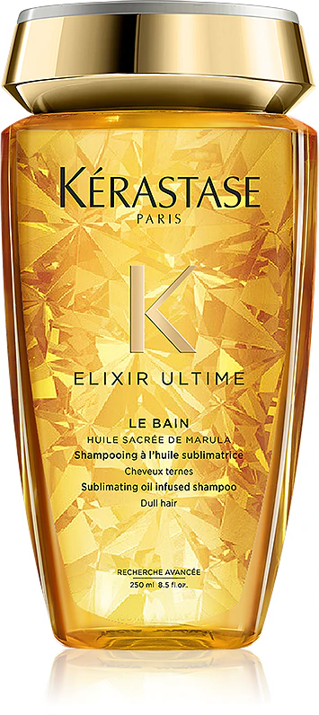 Shampoo Kérastase Elixir Ultime Le Bain para cabelos opacos e sem vida.