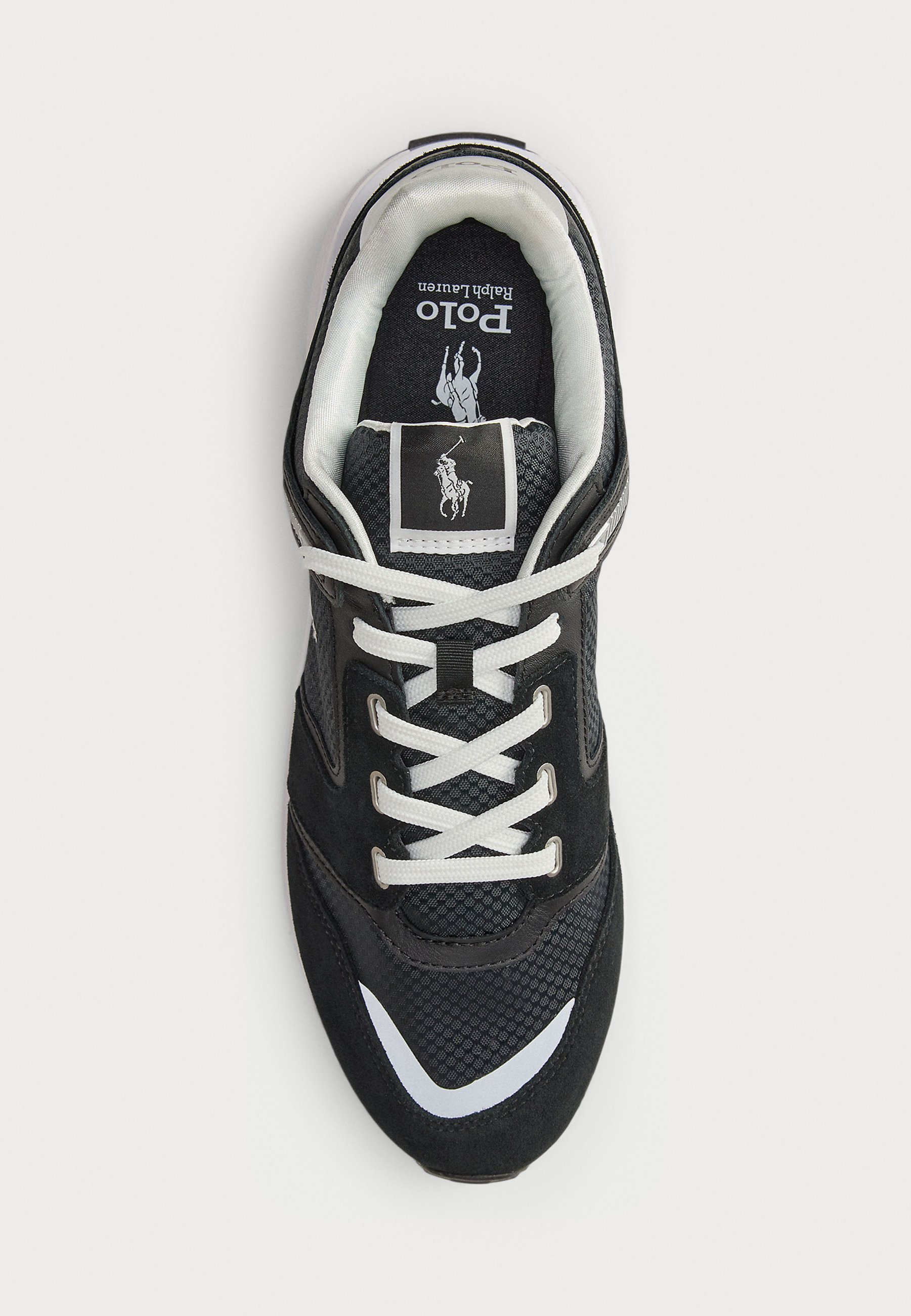 Polo Ralph Lauren TRAIN 89 V2 SUEDE-PANELED SNEAKER - Tenisky - black/white