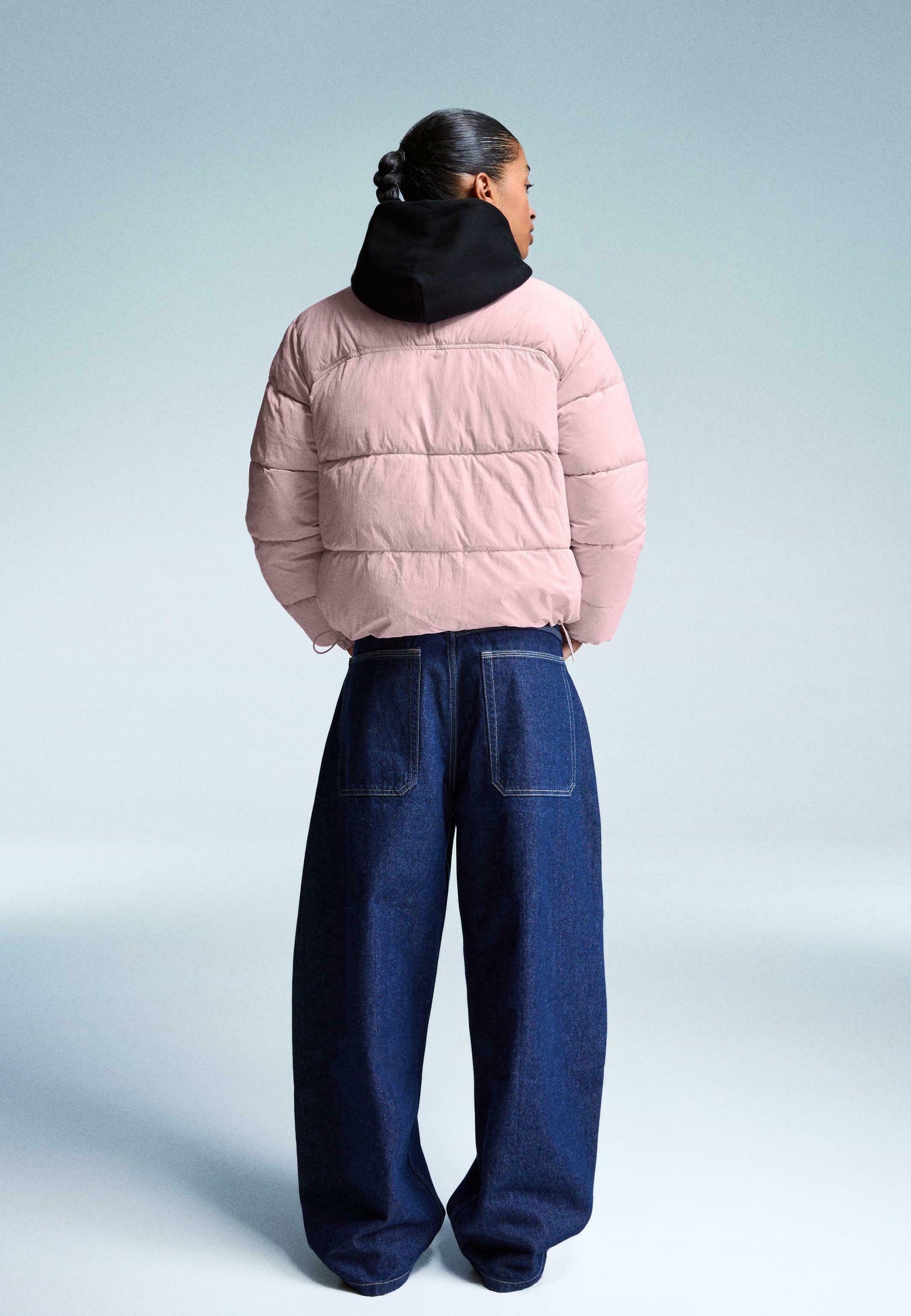 Doudoune Bershka - Veste d'hiver - rose clair