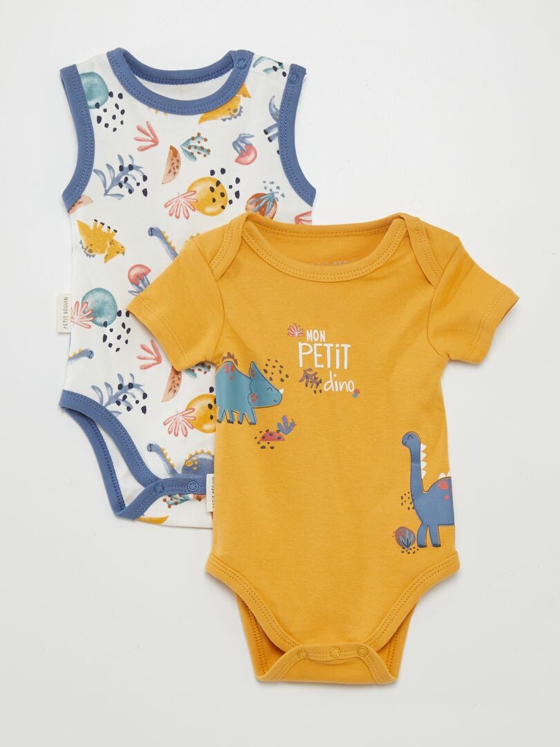 Conjunto de 2 bodies 'Petit Beguin' - AMARELO