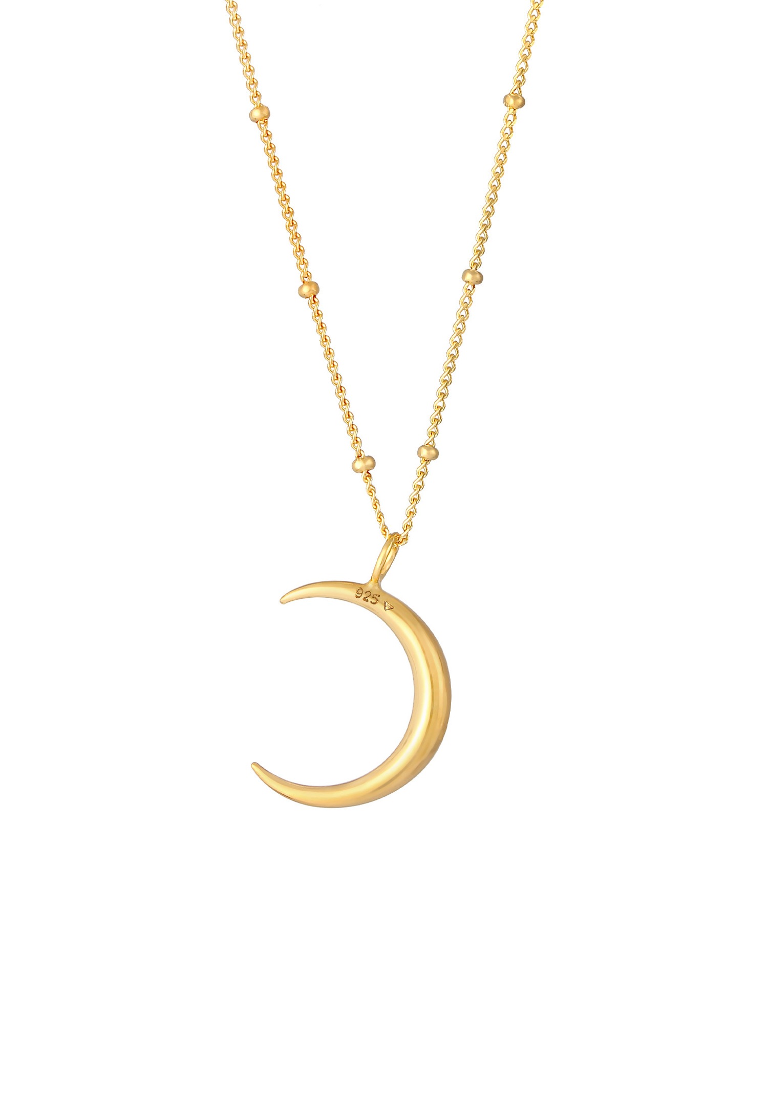 Elli Chaîne boule astro faucille demi-lune pour dames en 925/1000 argent massif