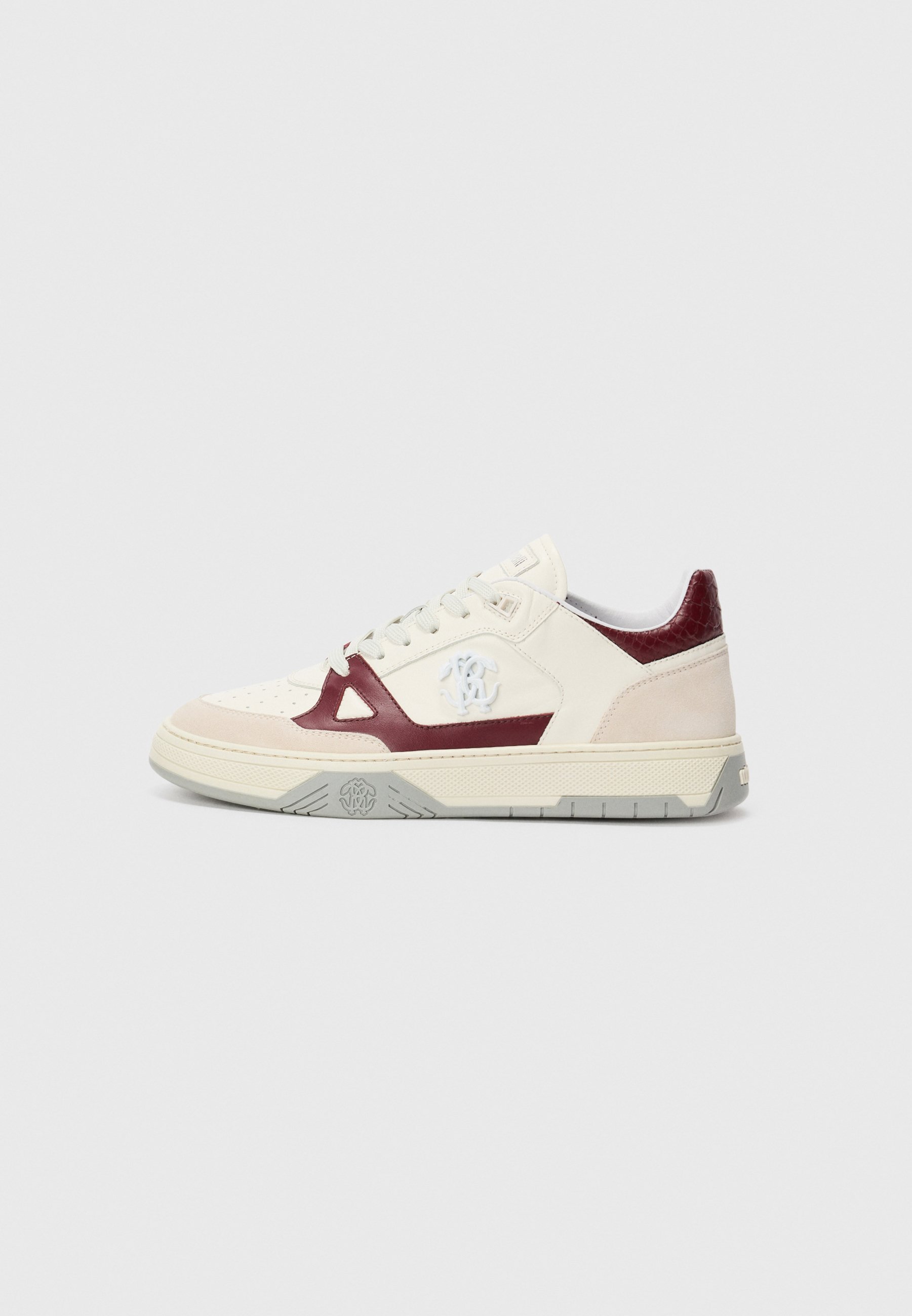 Roberto Cavalli MILANO - Sneakers - bianco sporco/bordeaux